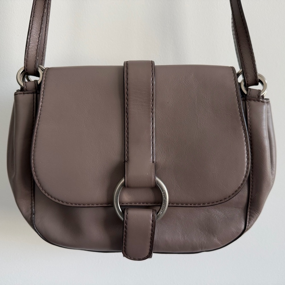 Michael Kors Taupe Leather Crossbody Bag